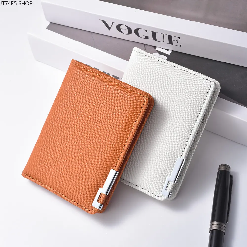 Men's Compact Casual Fold Bifold Wallet - Premium Synthetic Cross-Grain Leather, Iron-Edge, Scratchproof, Durable Card Holder with Multi-Card Slots, Minimalist, Tight Uniform Stitching, Wallets for Business Use, Casual Fold Wallet, Durable Wallet