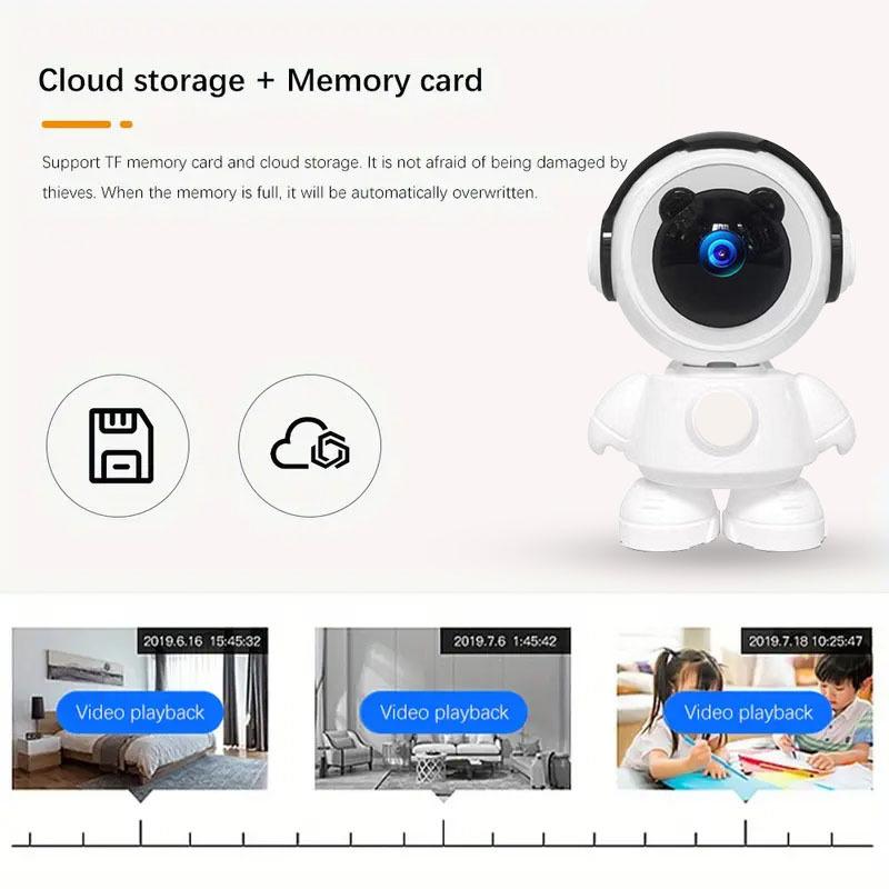 1080P Pet Home Monitoring Camera, 360-Degree Panoramic Camera, Multifunctional Wireless Home Security Monitoring System