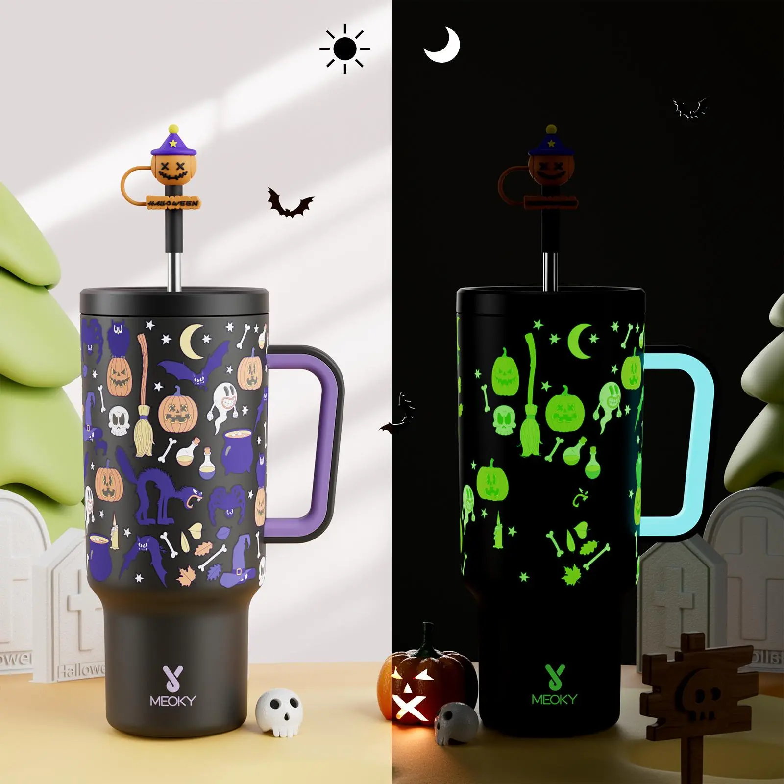 Luminous black pumpkin