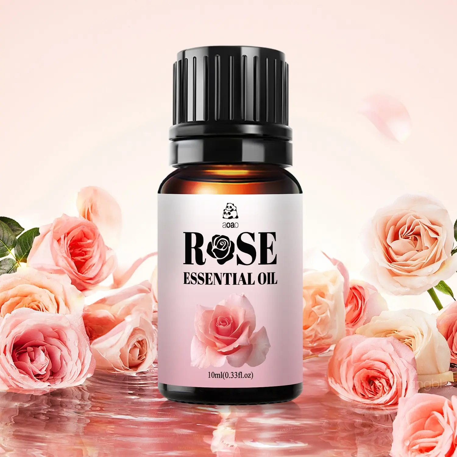 Rose Essential Oil Deep Moisturizing, Multi-Use Oil for Face, Body, Hair, Ideal for Massage, Bath, Dry Skin, Scalp, Nails, 10ML
