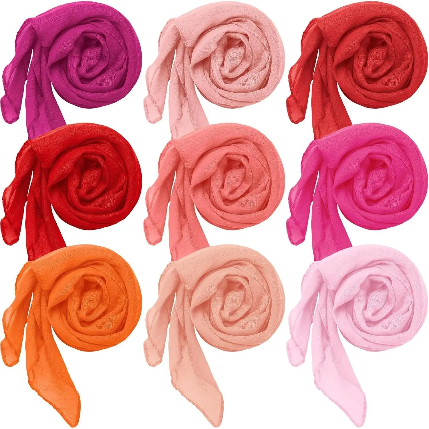 Women Summer  Scarves Lady Light Soft Long Scarf Linen Beach Shawl Wrap, Candy Color