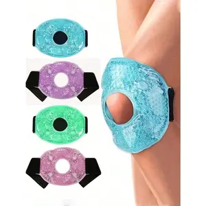 1pc Soft Gel Knee Ice Pack, Ice Pack Knee Sleeve, Gel Ice Bag Wrap, Ankle Sports Ice Pack, Hot And Cold Large Ice Pack, Adjustable, Reusable Knee Pad, Soft & Cool Leg Sleeve, Suitable For Head, Shoulder, Leg, Knee Sports Injuries, Summer Cooling Ice Pack