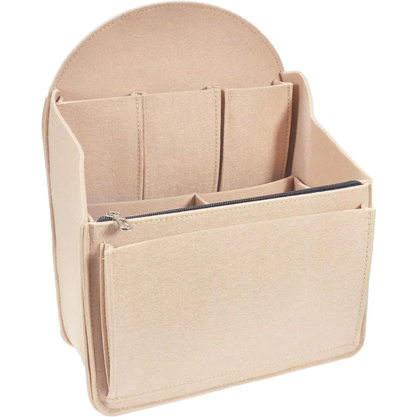 Felt Backpack Organizer Insert,Purse Organizer for Men Women Backpack Rucksack Handbag  Bag(Beige,Small)