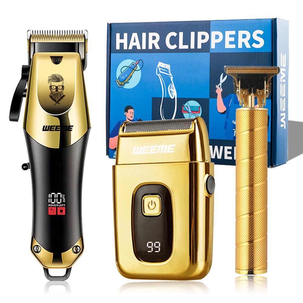 Weeme Electric Shaver Set, USB Rechargeable Trimmer, Includes Limit Comb, Lightweight Portable, Ideal for Travel and Home Use