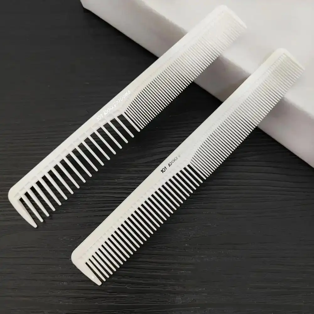 Professional Barber Comb, Wide Teeth, Dual-Sided Design, Plastic Material, Suitable for Normal Hair Texture, Random Color