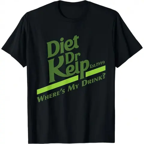 Men's 90s Meme Diet Dr Kelp Where's My Drink T-Shirt, Father's Day Gift Idea for TikTok Shop Enthusiasts........