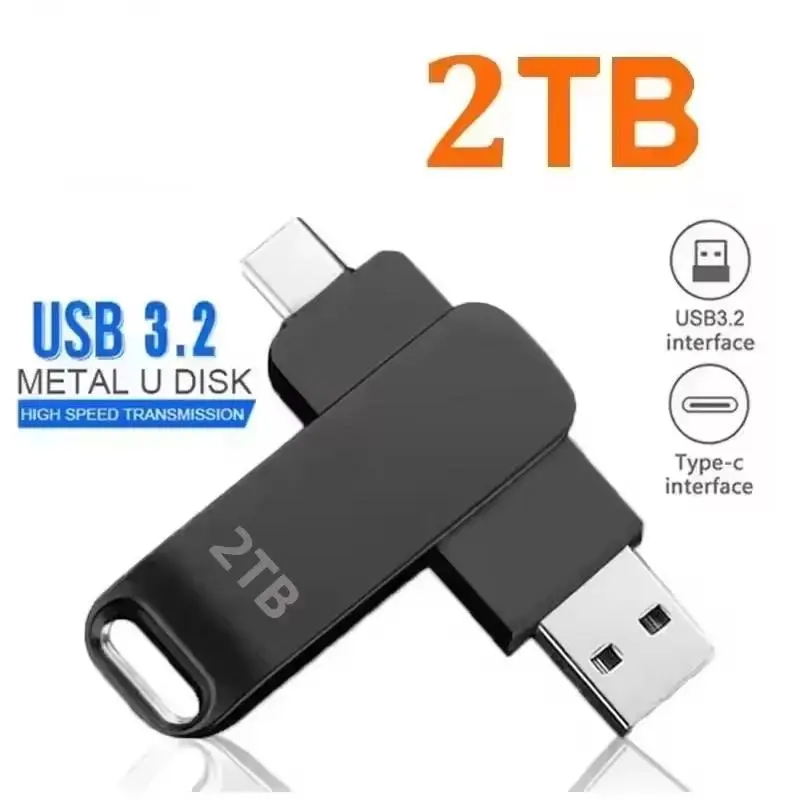 Metal Pen Drive Sports Camera Accessories Super Mini Plug Play Usb3.2 450mb/S Flash Drive Accessories Sleek Durable 2TB U-Disk