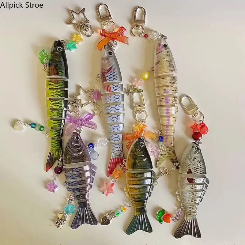 Cute Fish Keychain, Handmade Plush Bag Charm for Keys, Backpacks & Car, Unique Fishing Accessory Gift for Anglers & Fishermen, Keychains Cute, Unique Fishing Accessories, Father's Day