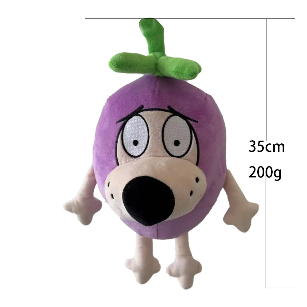 Purple "Eggplant Courage" Puppy Plush Doll - Unisex Children's Companion Gift, Collectors' Novelty Toy, Gift Idea