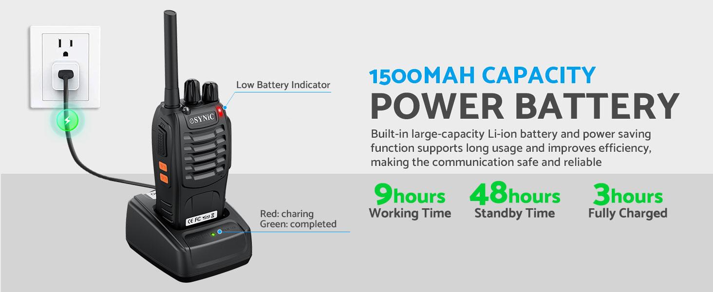 2 Pack Durable & Portable Walkie Talkies for Adults – 5KM Long Range Rechargeable Two Way Radios with Earpieces, 16CH VOX Function, Perfect for Hiking, Camping & Great Holiday Gifts