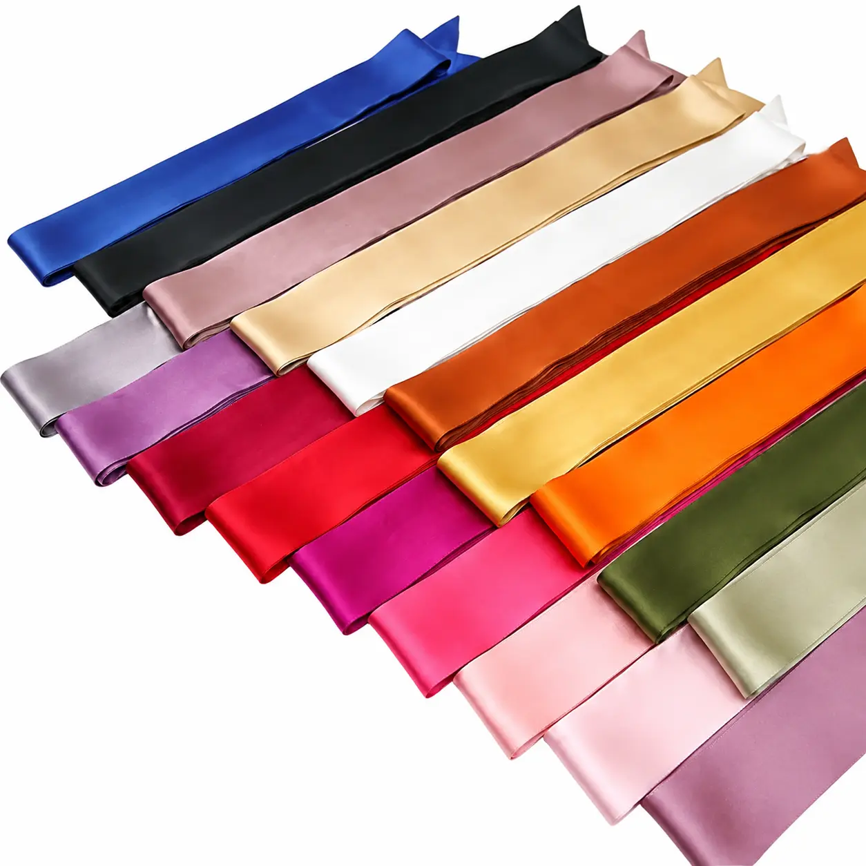 Premium Lightweight Satin Scarf in Solid Hue – Ultra-Thin Narrow Streamer Style for Versatile Styling as Hair Ribbon, French Bow Accent, or Elegant Neckwear – Soft Draping Fabric Ideal for Everyday and Formal Outfits