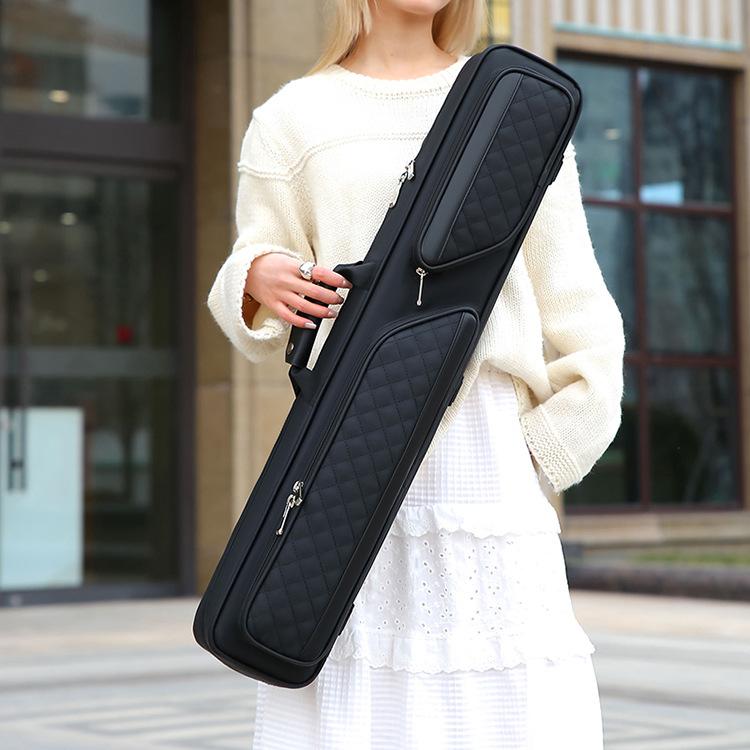 1/2 Billiard Cue Bag with Waterproof Cover, Nine-Ball 7-Hole Large Capacity Barrel Cue Bag, Stylish Billiard Cue Bag