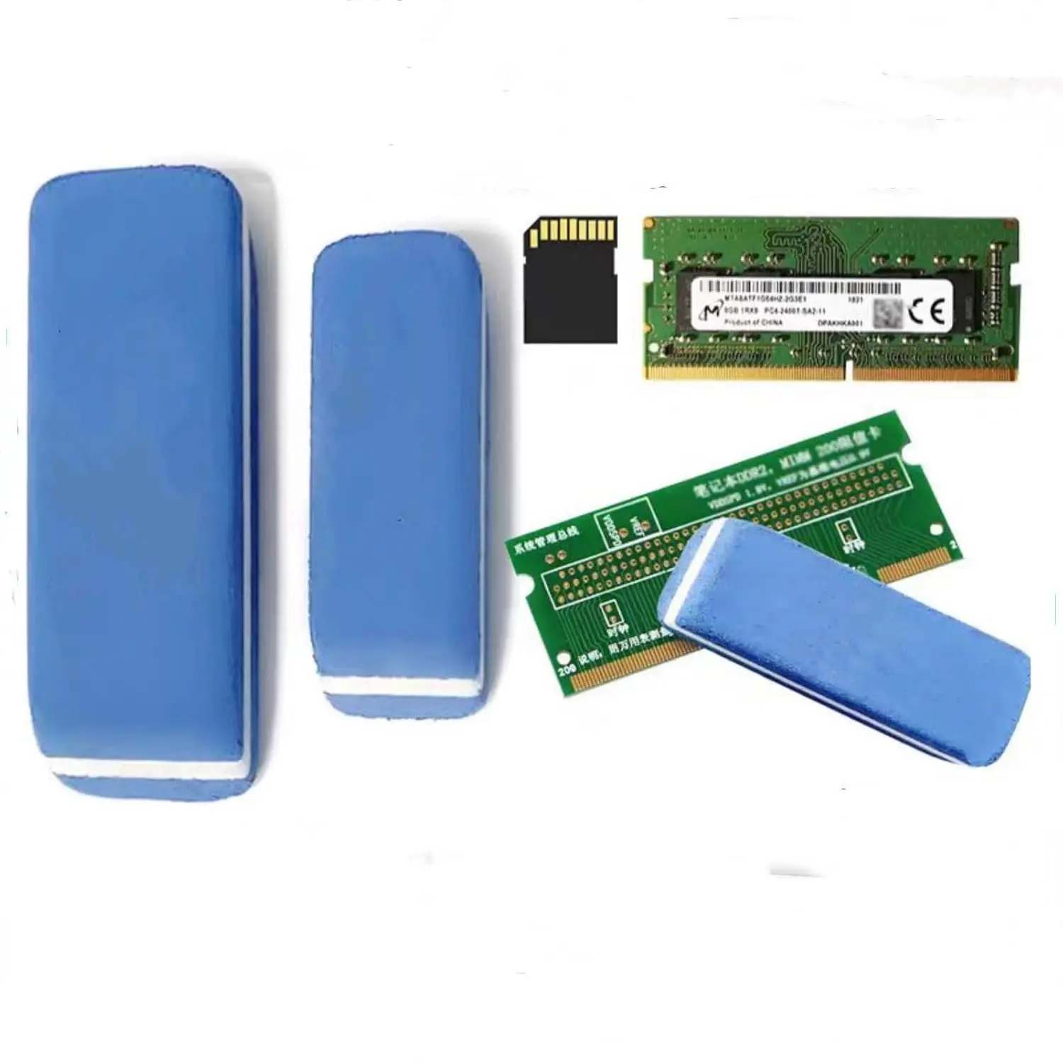 Circuit Board Cleaner.GPU Graphics Card Cleane Repair Conductive Contact.Effectively Remove Stains,Oxidation,Dust from Surface &Motherboard Connecting Finger.PCB Gold Finger Eraser Cleane 3Pcs