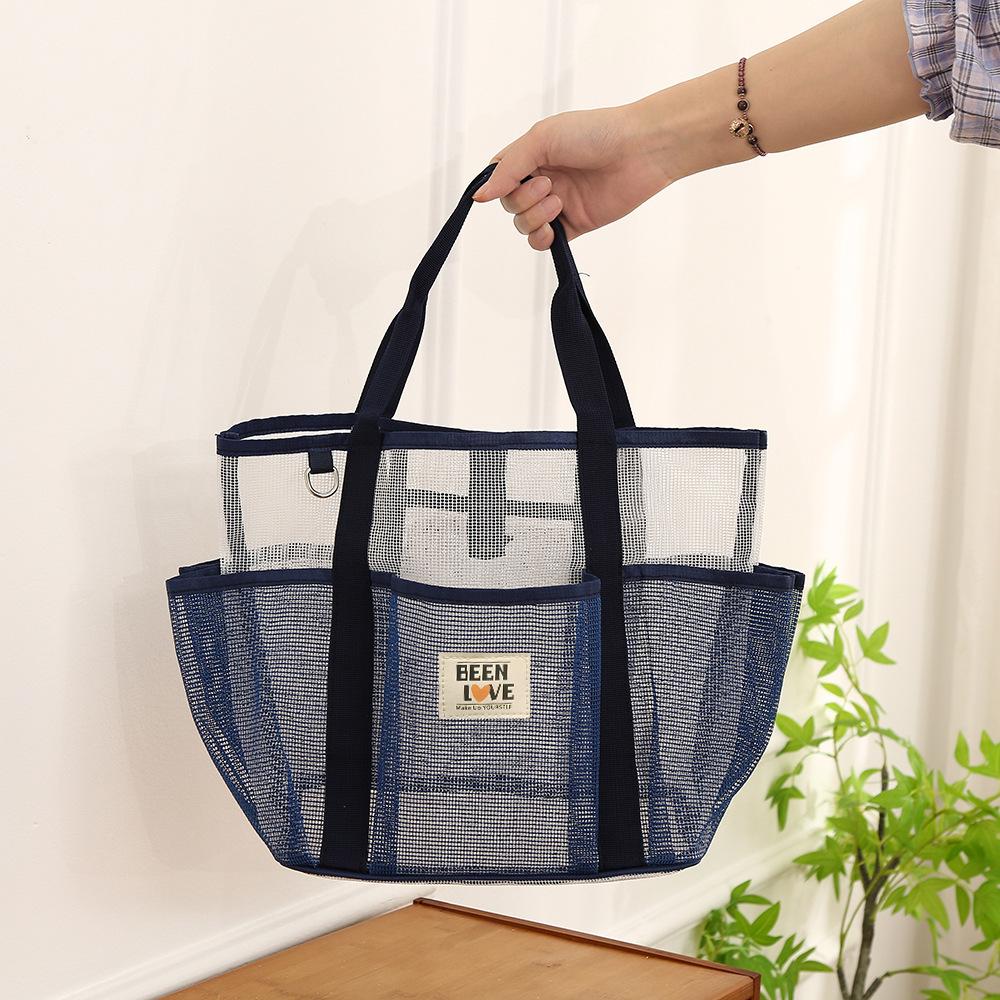 Summer new large-capacity storage bag, lightweight travel cosmetic storage bag, mesh beach quick-dry bag Summer new large-capacity storage bag, lightweight travel cosmetic storage bag, mesh beach quick-dry bag