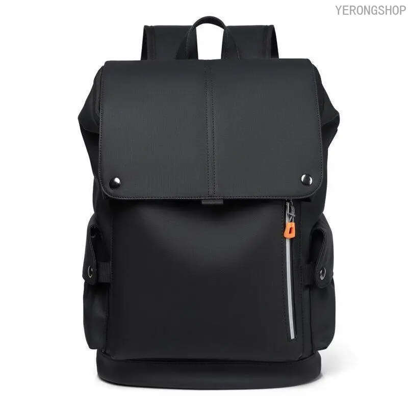 Minimalist Plain Nylon Unisex Backpack, Waterproof High‑Capacity Everyday Carry Daypack, Lightweight Durable School Backpack for Students Teens Adults, Back‑To‑School Must‑Have for Campus Work Commute Travel Daily Outdoor Use autumn winter