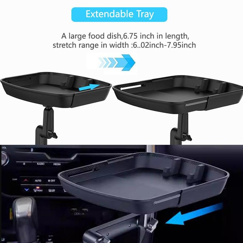 360° Rotatable Car Holder, Car Cup Holder, Multifunctional Car Cup Holder, Small Table Stand for Beverage and Food, Vehicle, Automotive