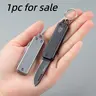 Mini Folding Knife Keychain, Stainless Steel EDC Pocket Knife with Compact Sharp Blade, Portable Camping and Outdoor Tool, Versatile Tool, Folding Pocket Knife Keychain Tool, Unisex Gift, Portable Multipurpose Knives, Portable Folded Knives