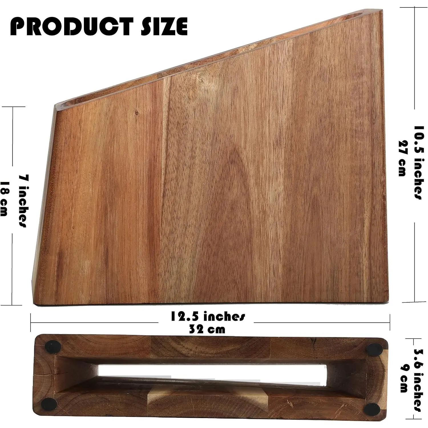 Knife Block,12-16 Knives Holder with Powerful Board Knife Strip Rack with Strong Magnet