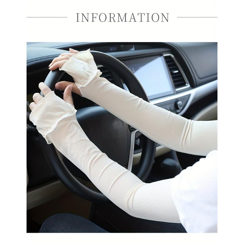 Relaxed Cooling Breathable Moisture-Wicking Fashion Running Driving Outdoor Sports Summer Sleeves for Women