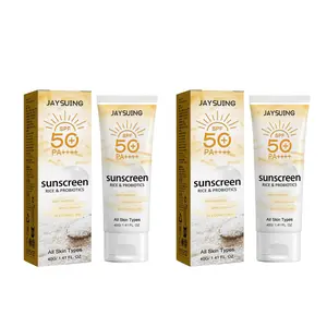 Jaysuing Probiotic Rice Organic Sunscreen Cream (40g*2), Face & Body, Non-Greasy Outdoor Use, UV Protection, Ideal for Daily Use