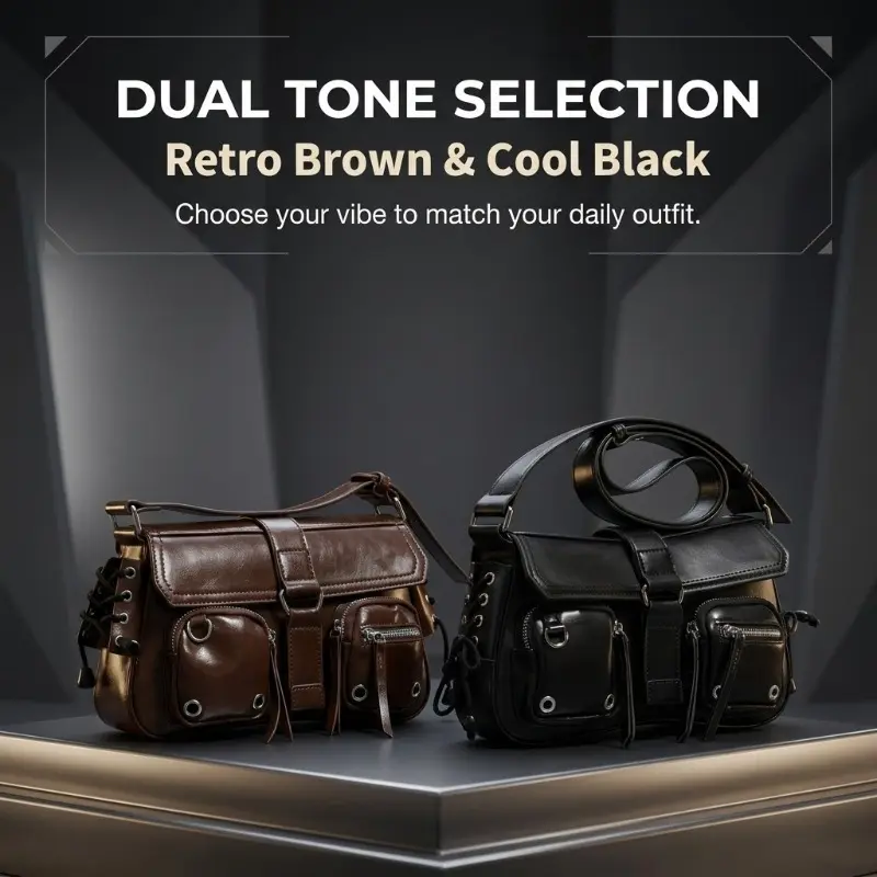 Retro women's shoulder bag/women's shoulder bag/fashionista/American retro locomotive fan can messenger bag/cool locomotive messenger bag style