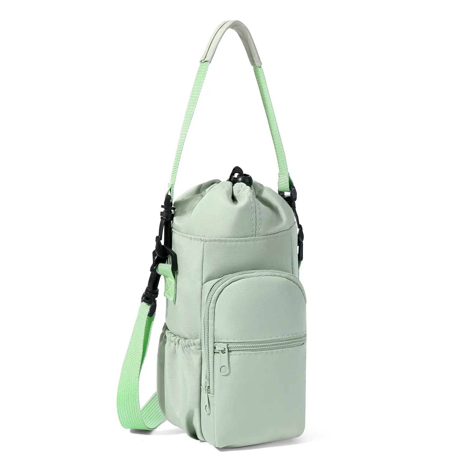Hiking Camping Water Bottle Cross body Holder |   Insulated Bottle Sleeve with Strap |   Portable Water Carrier for Outdoor Travel