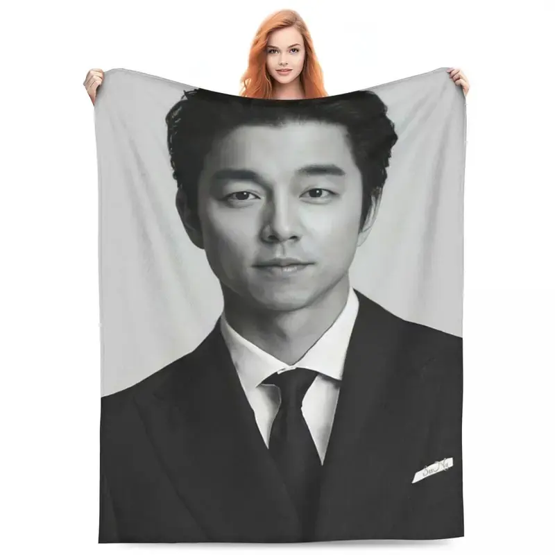 New Arrival Gong Yoo KPOP Blankets Flannel Sofa Throw Blanket Throw Blankets for Couch Bedding Outdoor Throws Bedspread Quilt