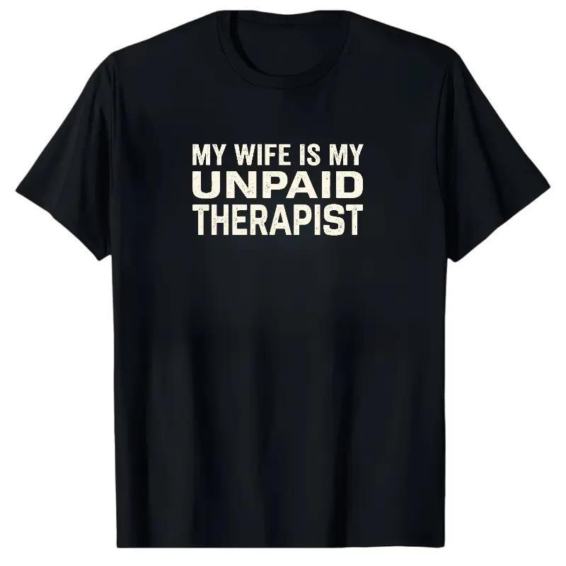 Unisex Men's Short-Sleeve Crew Neck (Round Neck) Graphic T-Shirt - Soft Cotton Ribbed, Lightweight, Funny "My Wife/Husband Is My Favorite Problem" Slogan, Casual Lived-In Vibe Couple Top