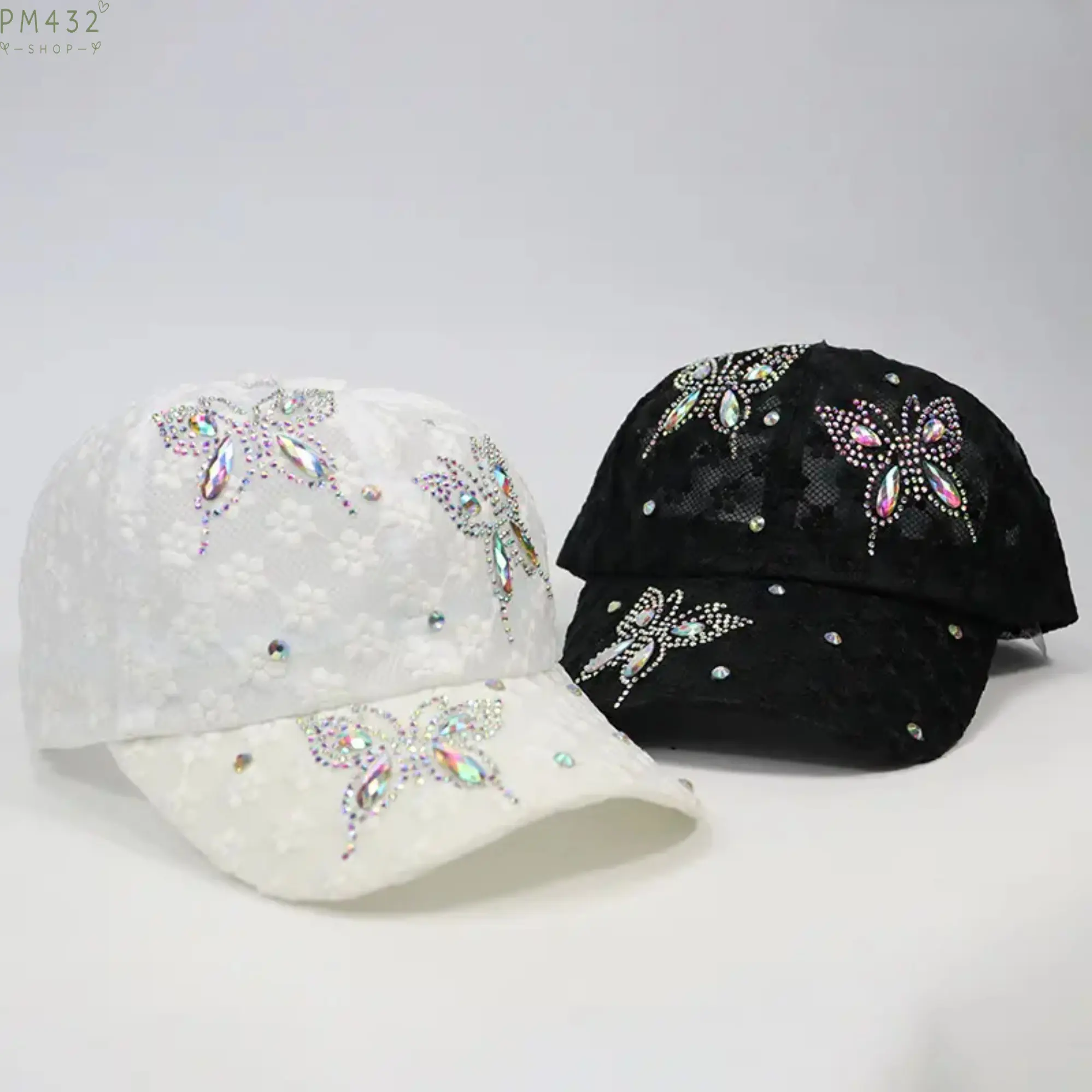 Women’s Rhinestone Butterfly Trucker Hat, Trendy Mesh Baseball Cap with Adjustable Snapback, Breathable Lightweight Sun Hat for Summer Outdoor Activities, Tennis, Beach, Travel & Casual Daily Wear