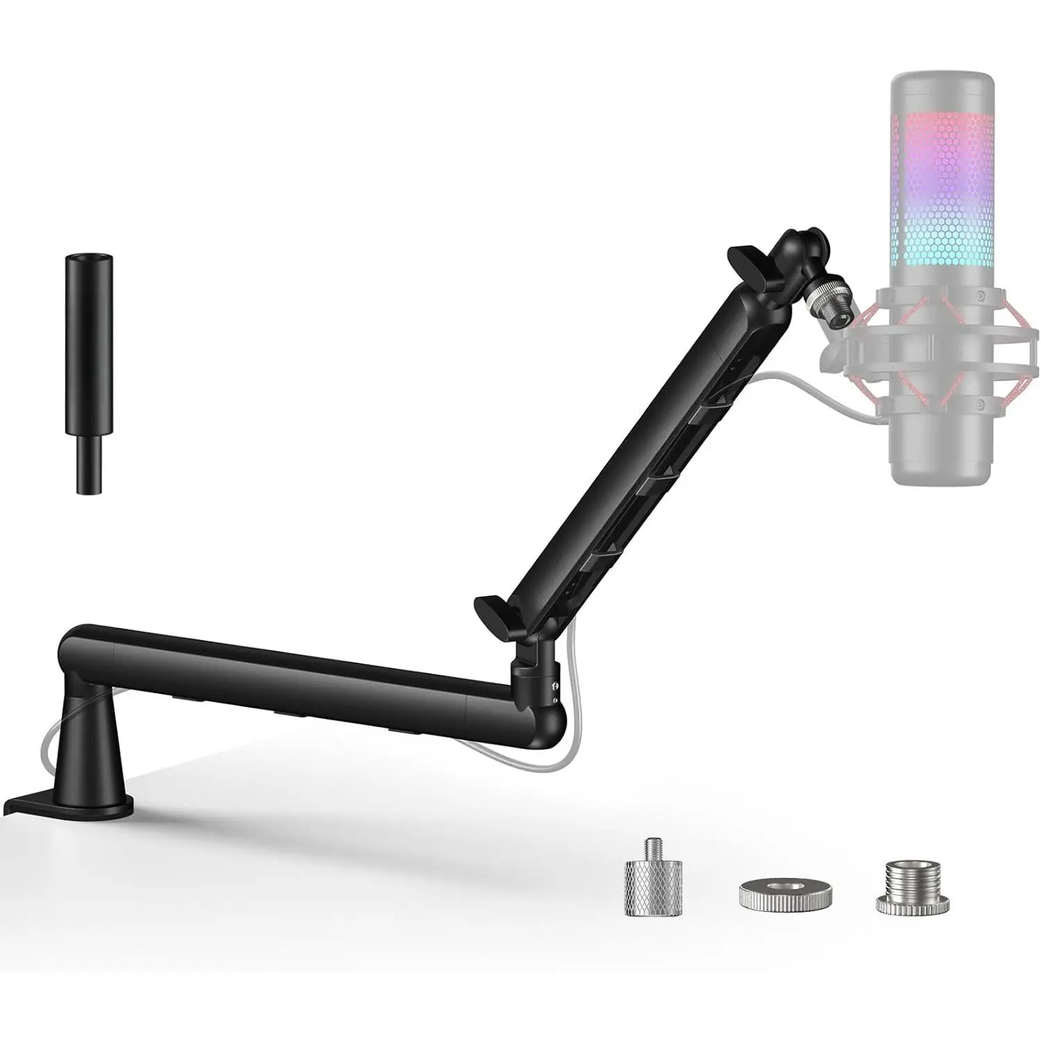 Microphone Arm, -55 Desk Low Profile Adjustable Mic Boom Arm Stand,Suitable For Blue ,Snowball iCE,  QuadCast,SoloCast,Elgato Wave,Etc