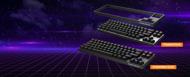 LTC NB681 Nimbleback Wired 65% Mechanical Keyboard, RGB Backlit Ultra-Compact 68 Keys Gaming Keyboard with Hot-Swappable Switch and Stand-Alone Arrow/Control Keys (Hot Swappable Red Switch, Black)