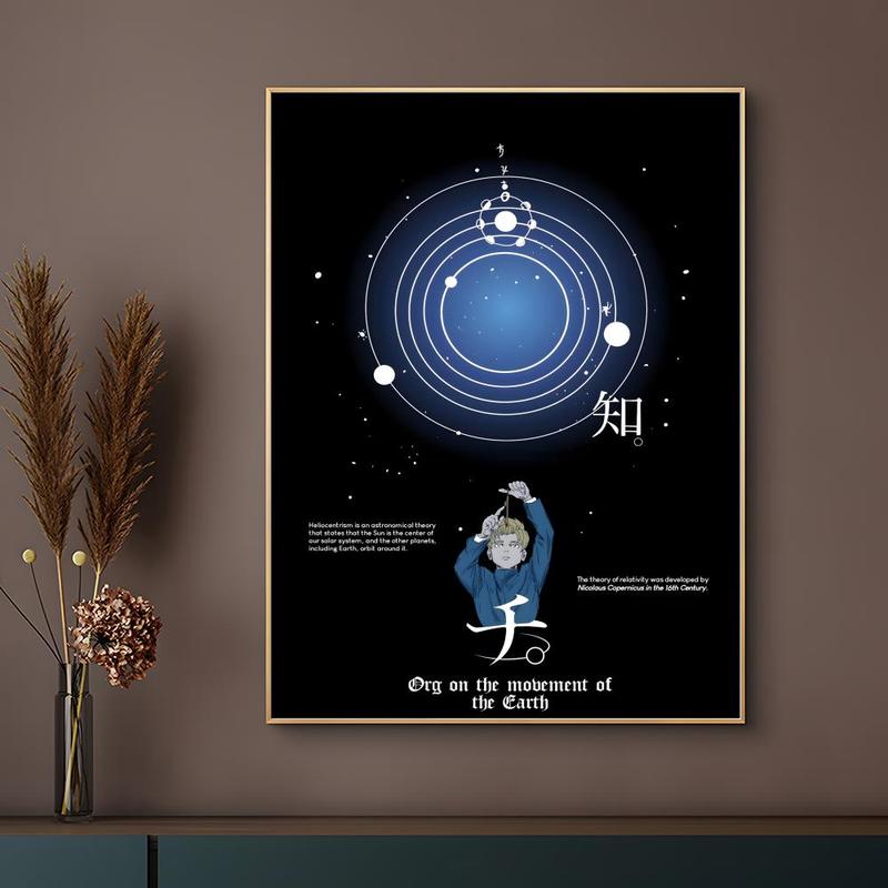 Trendy OOrb On the Movements of the Earthew Poster HD Heavy-Duty Self-Stick Waterproof Wall Decor Tool-Free Install Durable & Reusable Conceals Wall Flaws Elevates Home Style Perfect for Living Room Bathroom & Kitchen Easy Apply & Remove