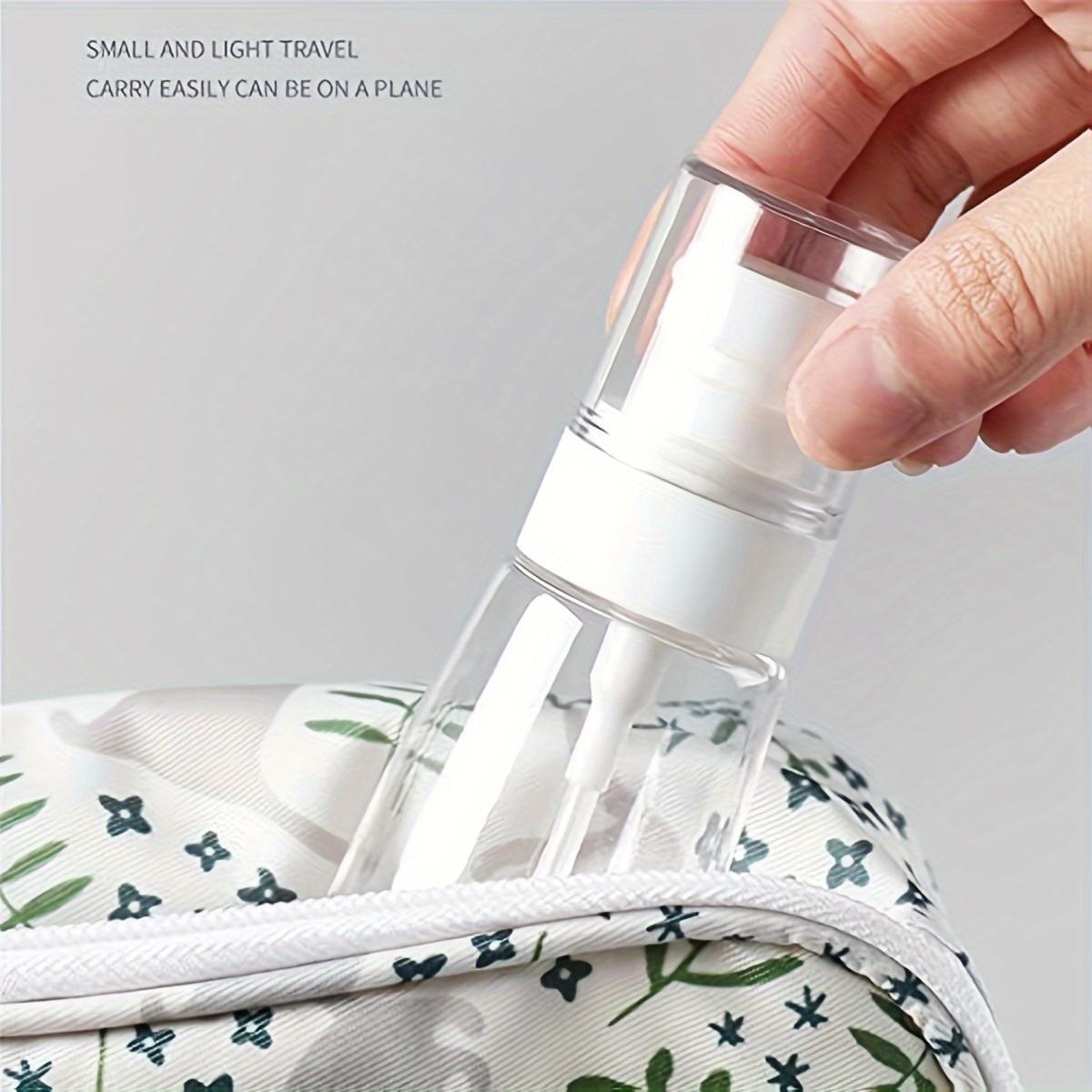 1Pc Portable Fine Mist Spray Bottles - 2.03oz/1.01oz Travel Size, Hypoallergenic Clear Perfume & Lotion Dispenser with Pump, Facial Tools