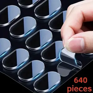 640 Pieces Invisible Double-Sided Tape, Waterproof, Home Decor, Posters, Frames, Office Supplies, Creative Polka Dot Adhesive
