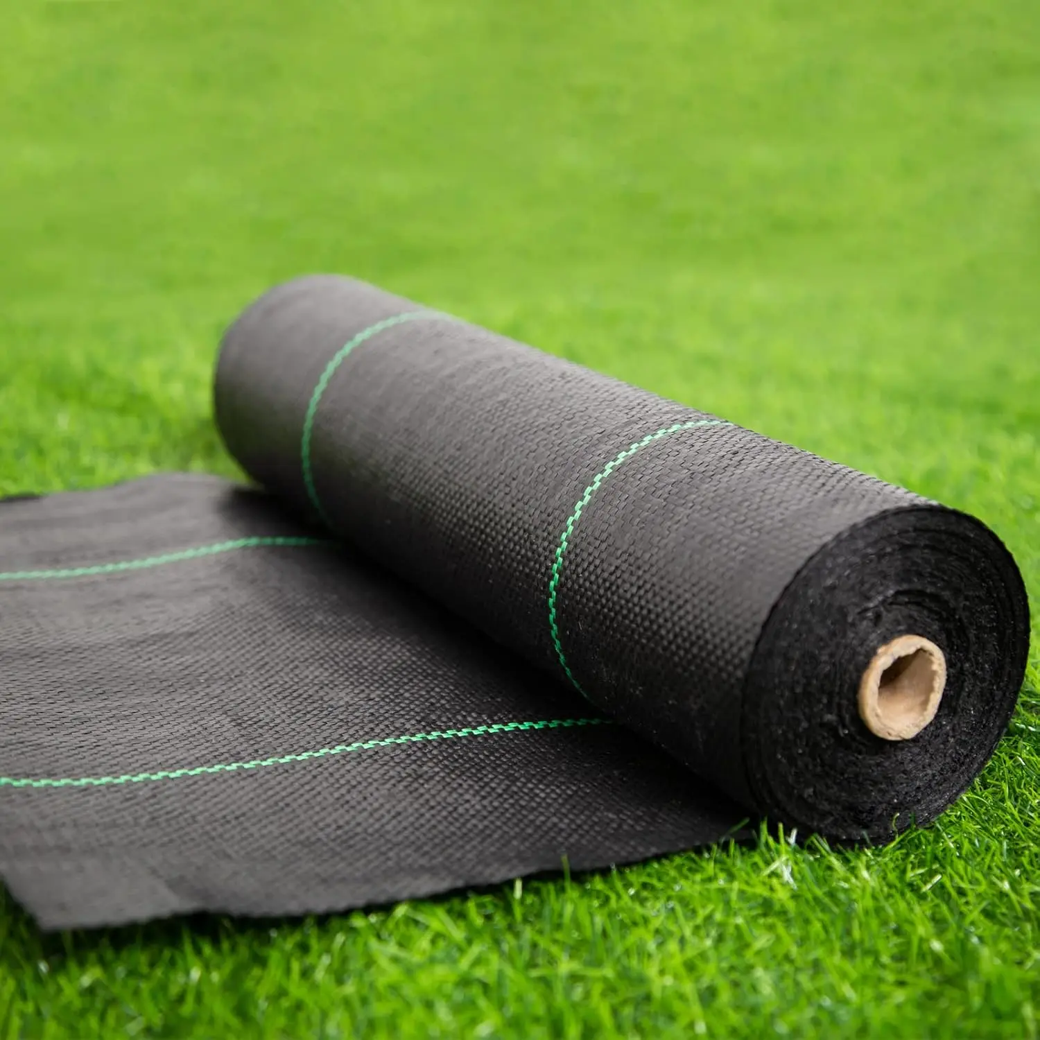 17 in (1.4 ft) x 50 ft Landscape Fabric Weed Barrier, 3.2 oz Heavy Duty Woven Weed Blocker, Ground Cover Geotextile Fabric  Under Gravel, Garden Bed Liner & Pathways
