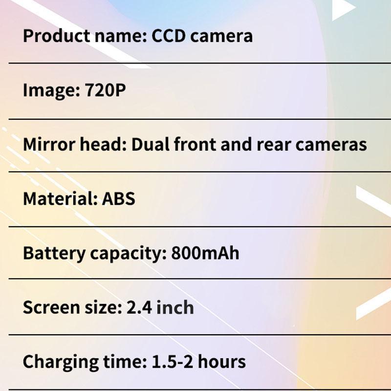 NINEKAYAA Digital Retro CCD Camera, 4K High-definition Dual Camera Entry-level Small Travel Card Machine, Portable Selfie Camera