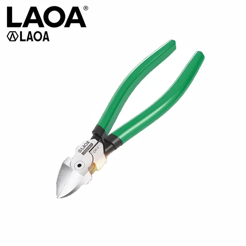 LAOA LA321807 7" Plastic Nippers, CR-V Steel Flush Cutters & Wire Cutting Pliers, Sharp Precision Side Cutter Tool for Electrical Wire, Electronics Components, DIY Craft and Repair Work