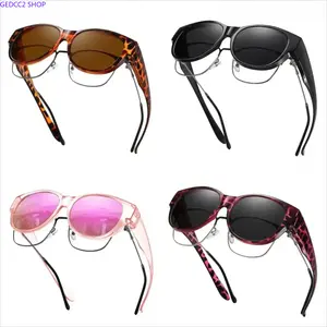 4-Pack Polarized Fit Over Sunglasses Men & Women, Large Frame UV400 Shades, Wear Over Prescription Glasses, Versatile Eyewear for Driving Travel Outdoor Daily Use summerwins