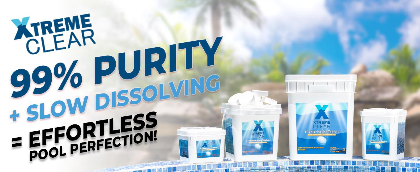 Complete 3" Chlorinating Tablets, 10 lb, Chlorine Tablets for Sanitizing Swimming Pools Chlorine, 10 Pounds