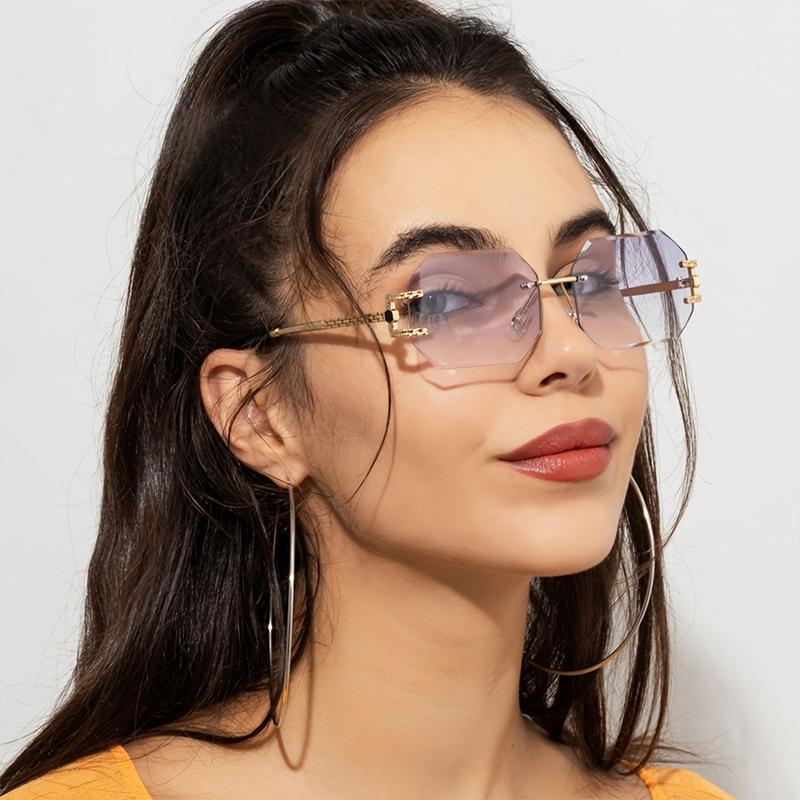 Y2K Aesthetic Eyewear 2025 Rising Rimless Glasses Lightweight Durable Metal Frame Decorative Lenses Daily & Special Occasion Accessory Suitable for Casual Outfits Holiday Parties Stylish Events Gift for Friends
