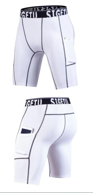 Kyn Apparel Quick Dry Compression Running Tights Men with Pocket Gym Fitness Shorts Sportswear Short Leggings Elastic Underwear