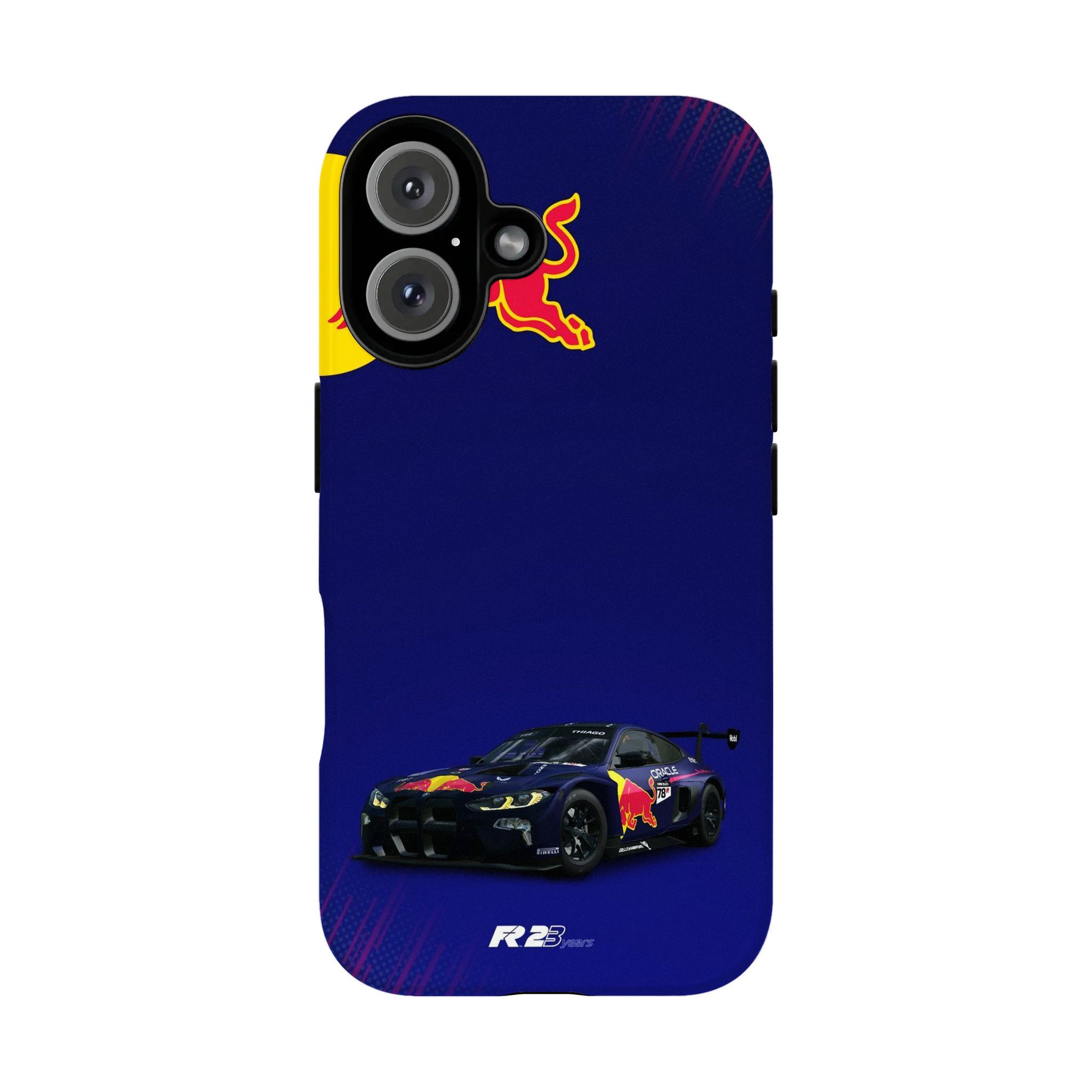 Red Bull Energy Drink Design Phone Case — Unisex Style, Compatible with iPhone 12, 13, 14, 15, 16, 17 Series. Scratch-Resistant and Durable; Resists Yellowing and Fading. The Perfect Gift Choice.