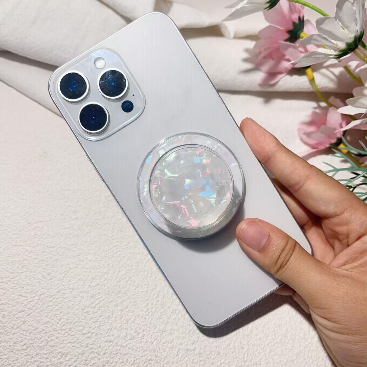 Magsafe Magnetic Phone Holder, Vibrant Shell Texture, High Aesthetic Design, Secure Grip, Compatible with All Smartphones