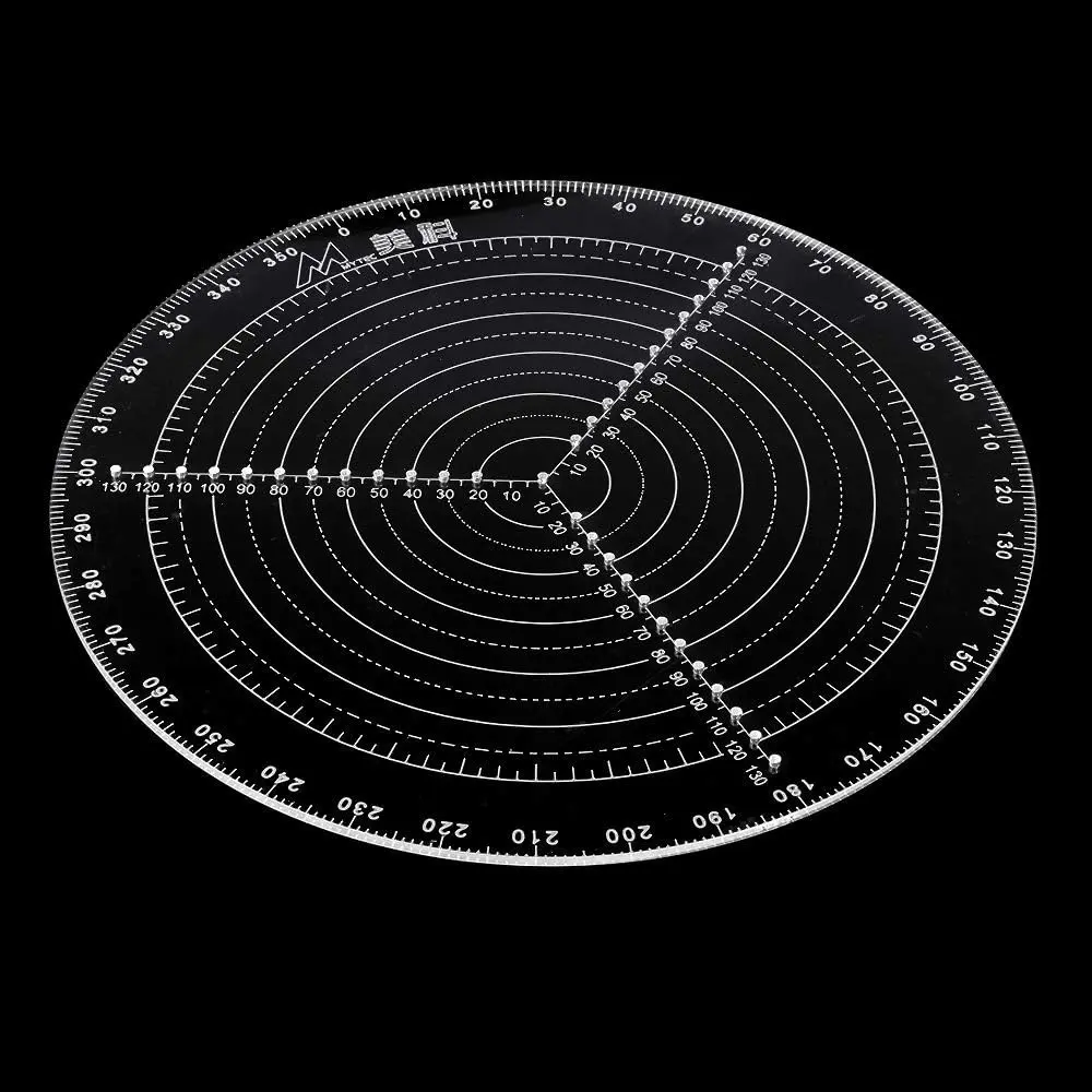 300mm /11.8inch Round Center Finder Compass for Wood Turners Lathe Work Clear Acrylic Drawing Circles Diameter