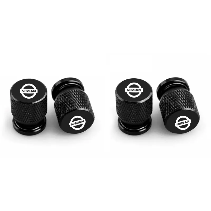 4Pcs Metal Car Wheel Tire Valve Caps Tyre Stem Covers Airdust Waterproof Accessories For Nissan GTR NISMO Qashqai Patrol X-trail Teana Navara Sylphy Juke