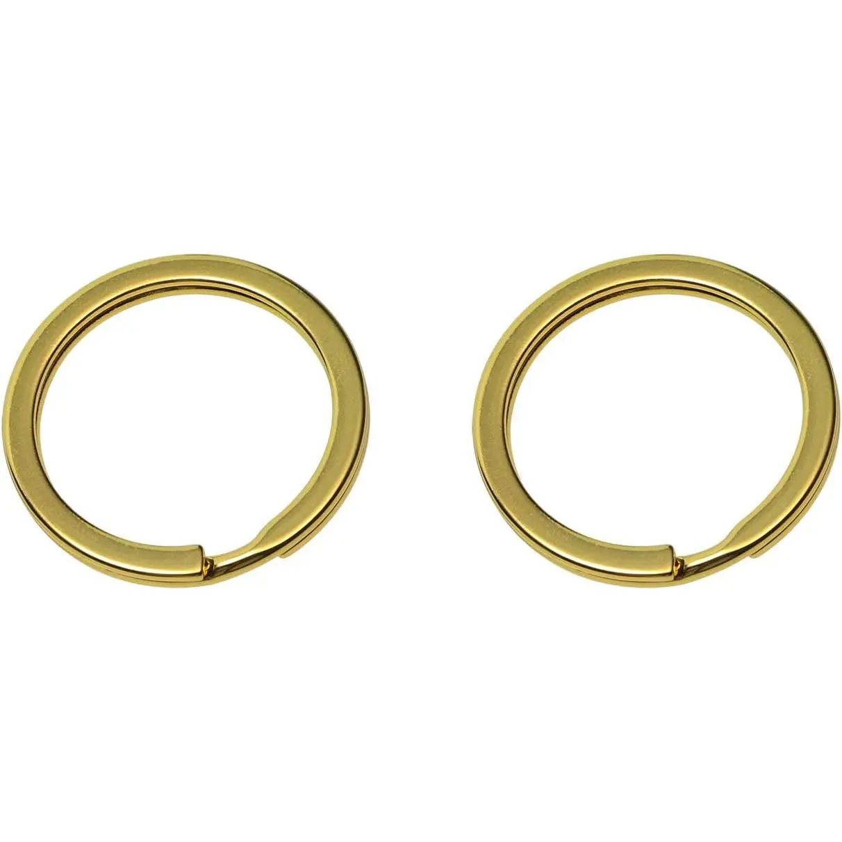 Metal Key Rings Flat Split Key Chain Part Connector Keyring Clip  Clasp Holder for DIY Craft Project and    Organization, 2 Pack ()
