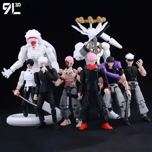 9L3D Printed Jujutsu Kaisen Action Figures: Sukuna, Yuji, Yuta, Gojo w/ 13 Joints & Shapeshift, Lucky Dummy Series