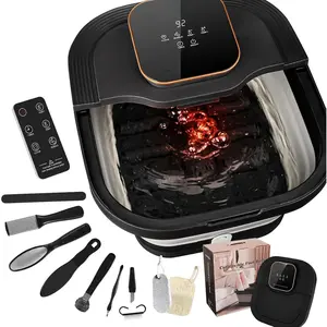 Foot Spa Bath with Heat and Massage Roller, Bubble, Temperature Control, Remote Control, Foot Pedicure Kit, Pedicure Foot Spa