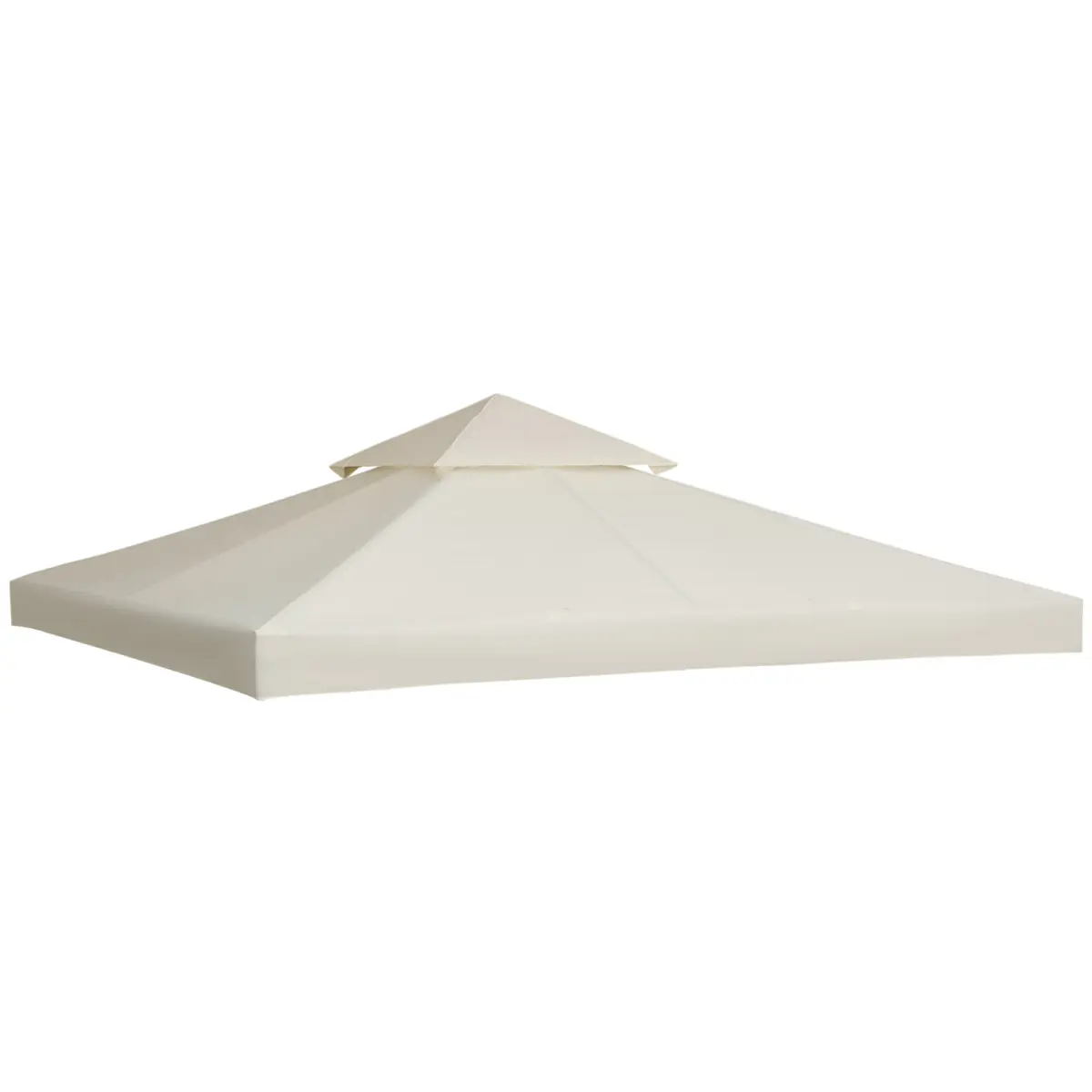 9.8' x 9.8' Gazebo Replacement Canopy, 2-Tier Top UV Cover for 9.84' x 9.84' Outdoor Gazebo Models 01-0153 & 100100-076, Cream White (TOP ONLY)