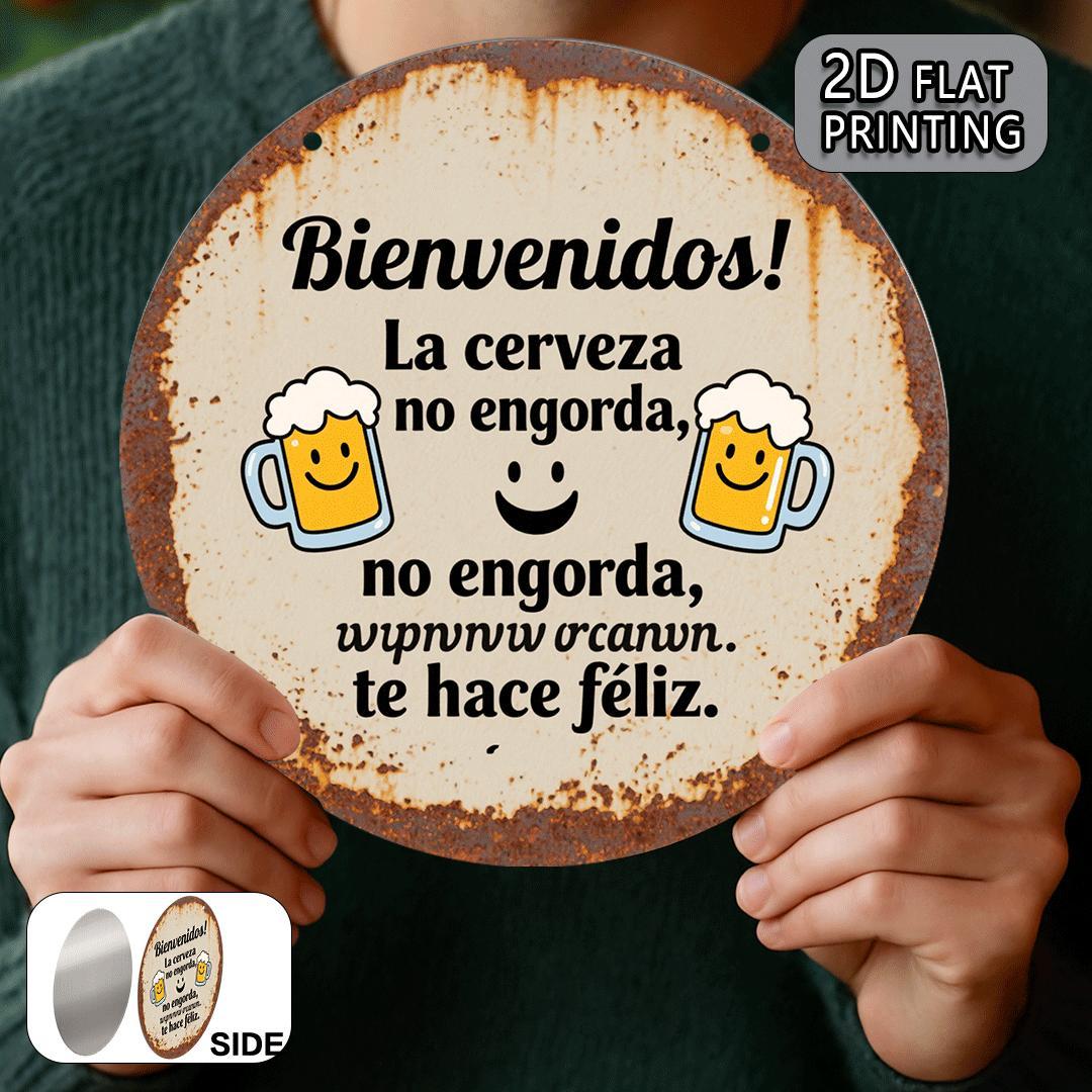 Welcome to Drink – "Beer Brings You Joy" Vintage Metal Sign – Decorative Plaque & Humorous Gift – Aluminum 7.9x7.9 Inches – Creative Gift for Friends & Party Decoration Welcome to Drink – "Beer Brings You Joy" Vintage Metal Sign – Decorative Plaque & Humorous Gift – Aluminum 7.9x7.9 Inches – Creative Gift for Friends & Party Decoration